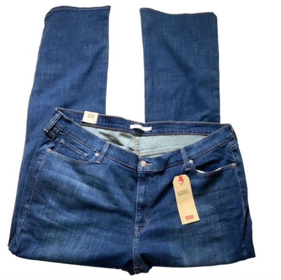 🆕Levi's 415 Women's Jeans Plus Size 24W Long Classic Bootcut Dark Wash Denim - Picture 8 of 15